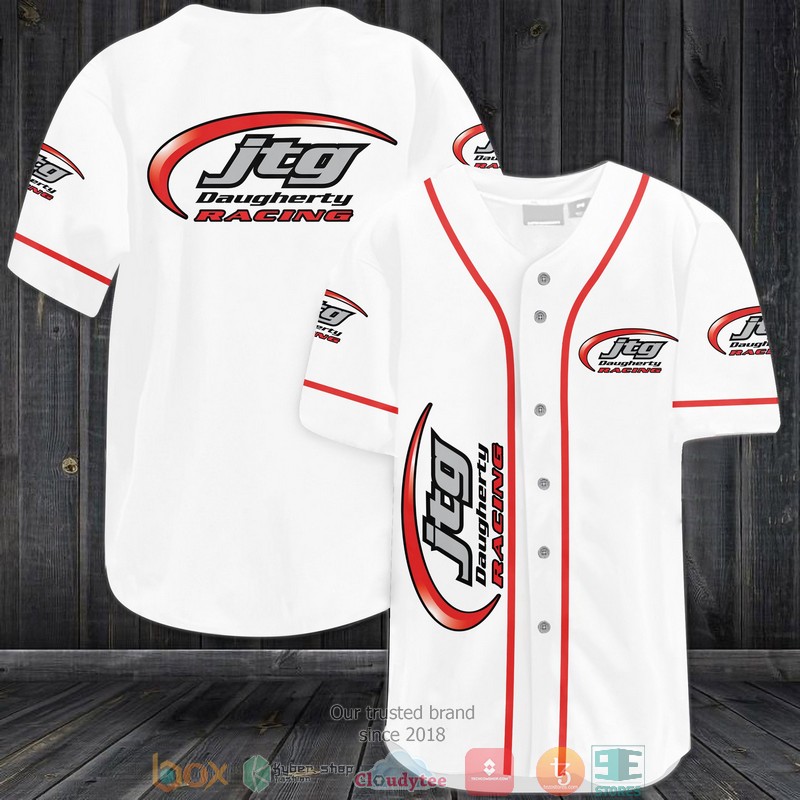 JTG Daugherty Racing White Baseball Jersey