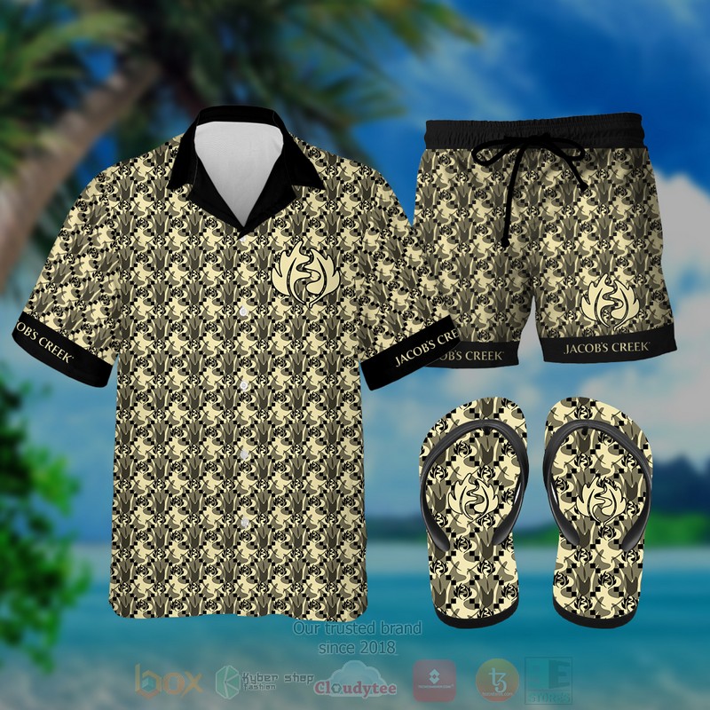 Jacobs Creek Hawaiian Shirt Short Flips Flops