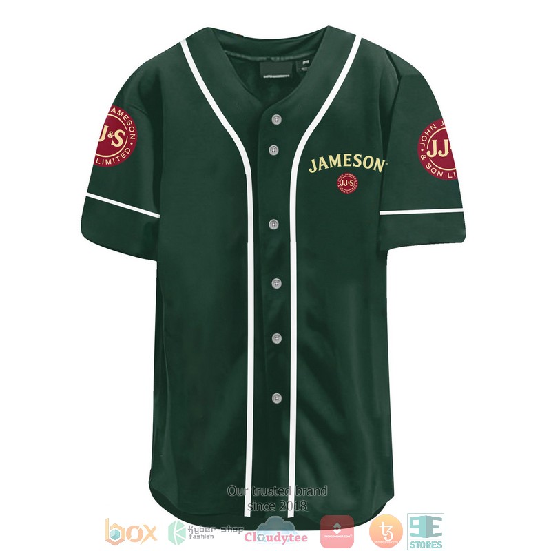 Jameson Irish Whiskey US Flag Skull Baseball Jersey 2 Jameson Irish Whiskey US Flag Skull Baseball Jersey 1