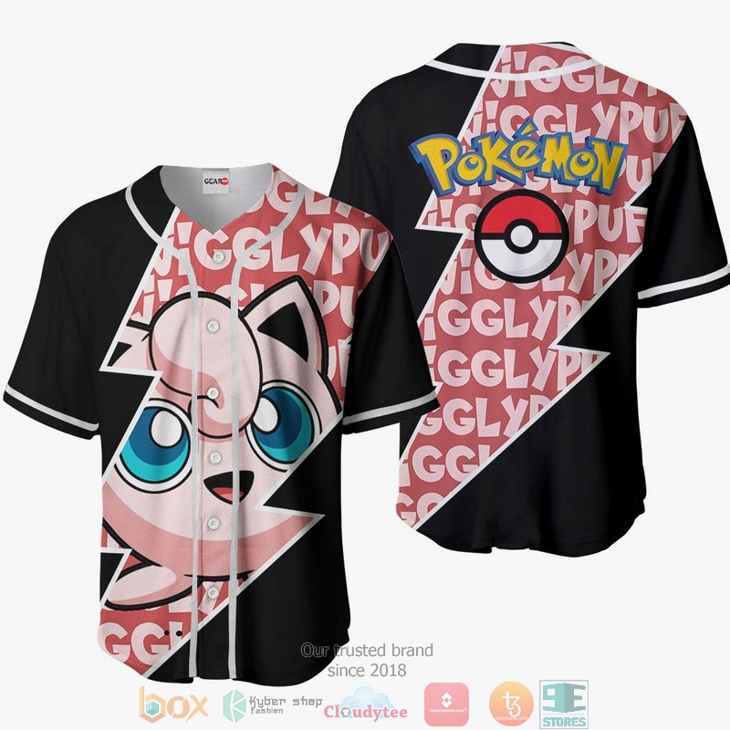 Jigglypuff Pokemon Baseball Jersey Shirt
