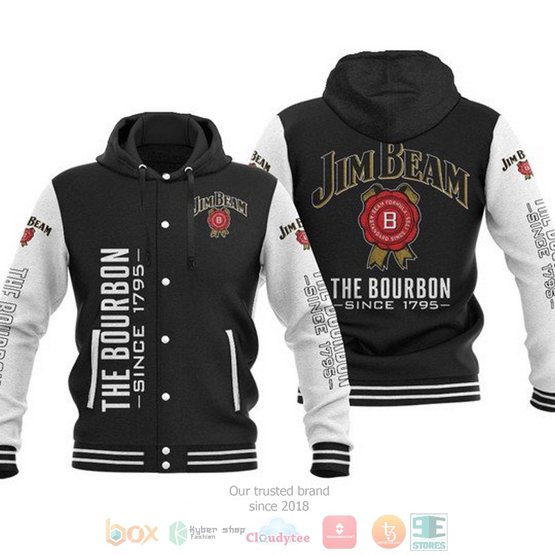 Jim Beam The Bourbon since 1975 baseball hoodie jacket