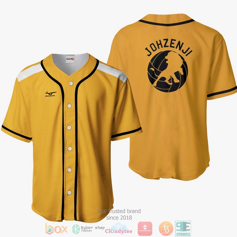 Johzenji Haikyuu yellow Baseball Jersey Shirt