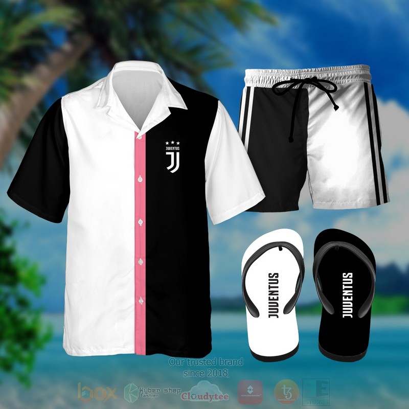 Juventus FC Hawaiian Shirt Short Flips Flops