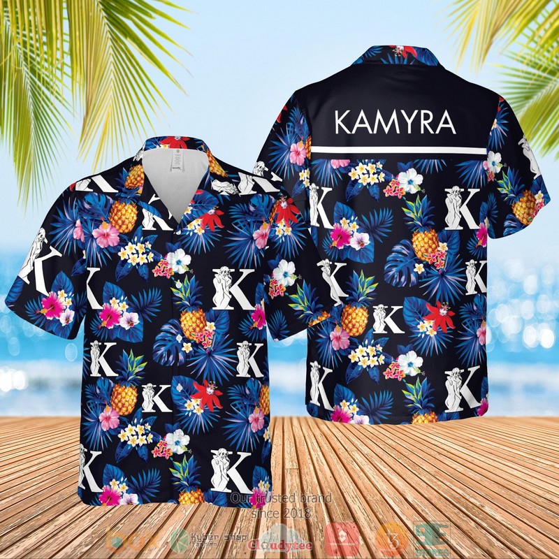 Kamyra Condoms pineapple Hawaiian Shirt Shorts