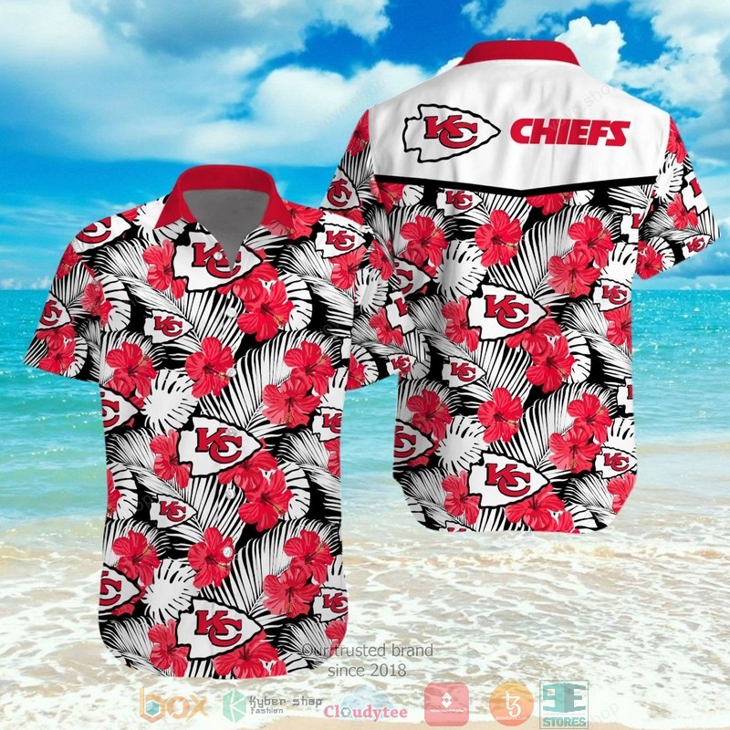 NEW Kansas City Chiefs Hibiscus Hawaii Shirt 2 Kansas City Chiefs Hibiscus Hawaiian Shirt