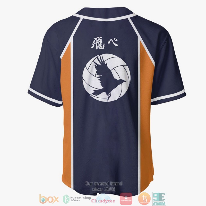 Karasuno Haikyuu navy Orange Baseball Jersey Shirt 3 Karasuno Haikyuu navy Orange Baseball Jersey Shirt 1 2