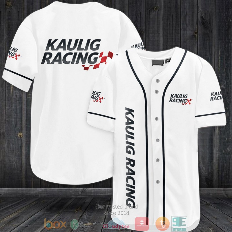 Kaulig Racing white Baseball Jersey