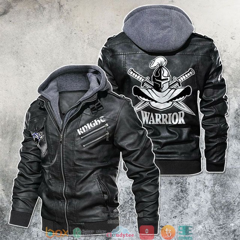 Kinght Be A Warrior Motorcycle Rider Leather Jacket
