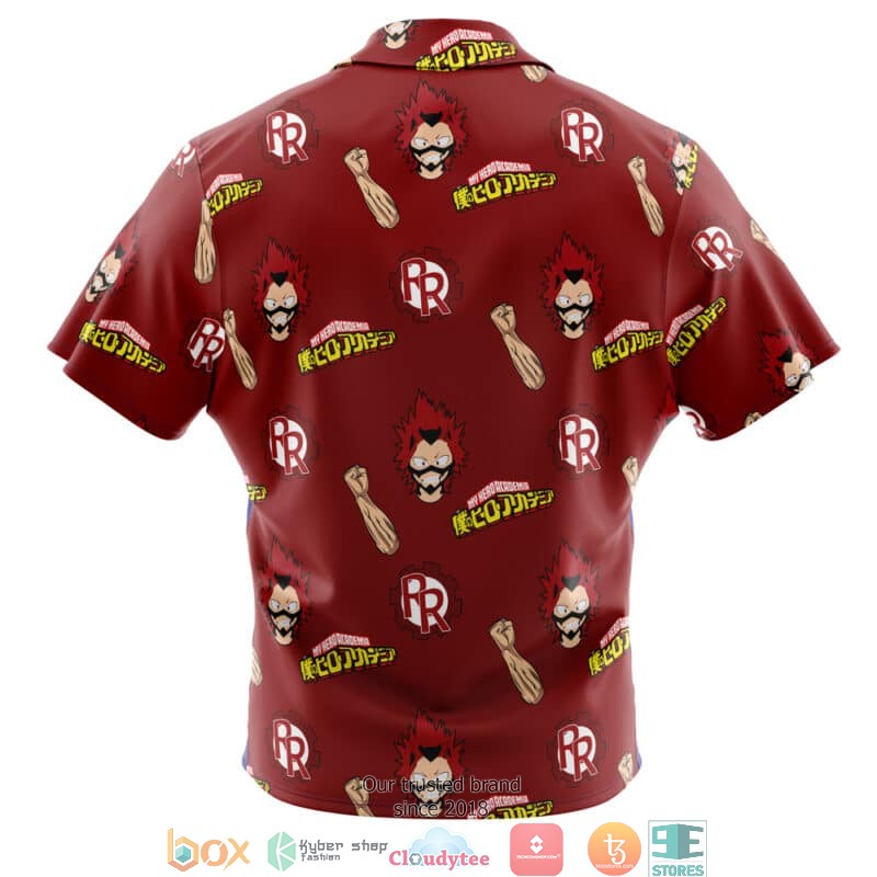 Kirishima Red Riot My Hero Academia Button Up Hawaiian Shirt 1