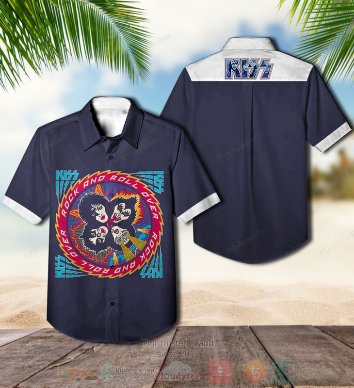 Kiss Band Rock and Roll Over Hawaiian shirt