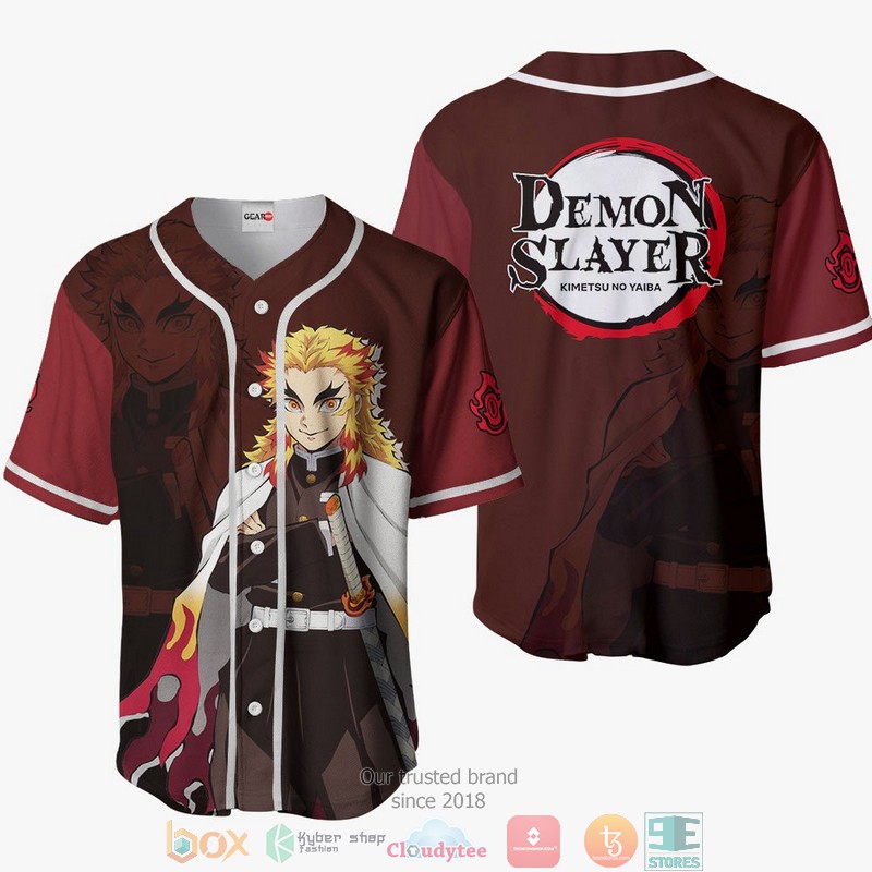 Kyojuro Rengoku Demon Slayer Baseball Jersey Shirt 7 Kyojuro Rengoku Demon Slayer Baseball Jersey Shirt