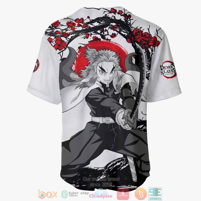 Kyoujurou Rengoku Demon Slayer Baseball Jersey Shirt 3 Kyoujurou Rengoku Demon Slayer Baseball Jersey Shirt 1 2