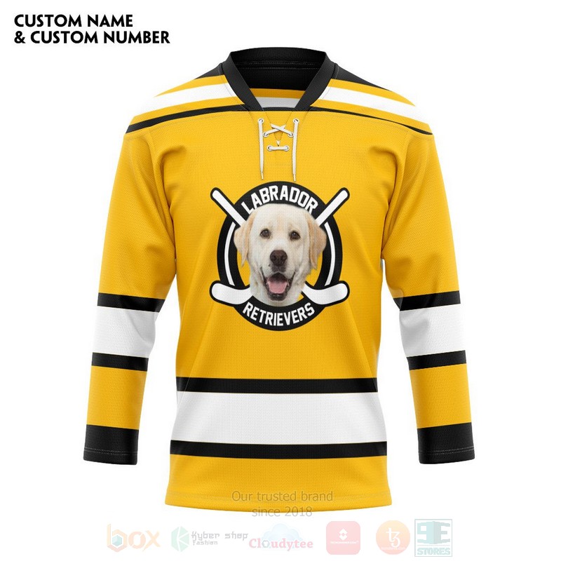 Labrador Retrievers Dog Personalized Hockey Jersey