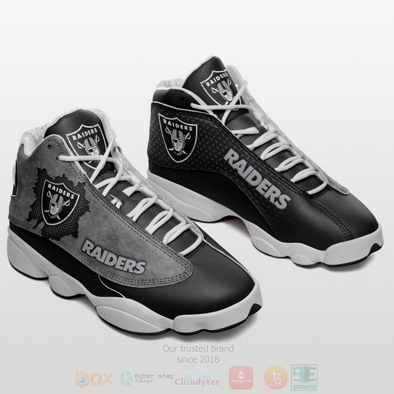 Las Vegas Raiders Football NFL Black Air Jordan 13 Shoes