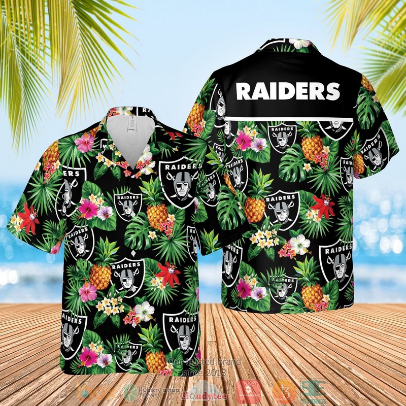 NEW Las Vegas Raiders NFL pineapple Summer Hawaii Shirt, Shorts 2 Las Vegas Raiders NFL pineapple Hawaiian Shirt Shorts 1