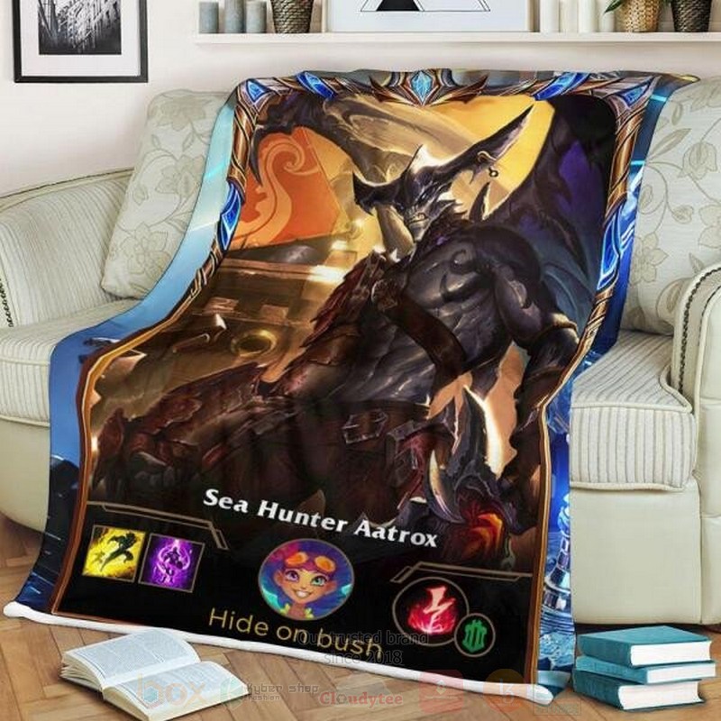 League of Legends Aatrox Custom Name Sherpa Blanket 1