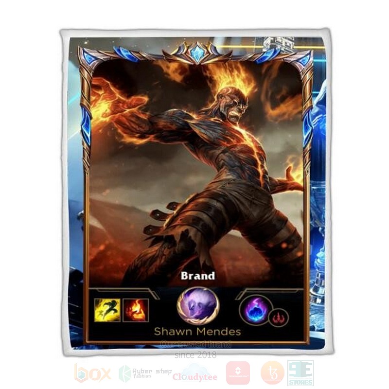 League of Legends Brand Custom Name Sherpa Blanket