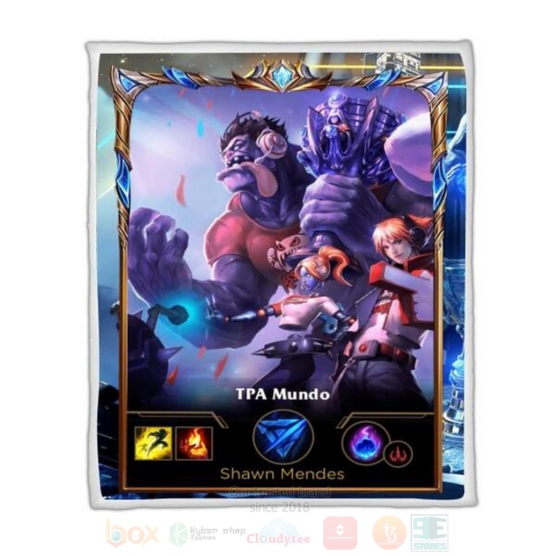 League of Legends Dr Mundo Custom Name Sherpa Blanket