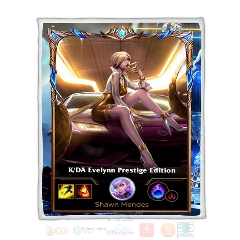 League of Legends Evelynn Custom Name Sherpa Blanket