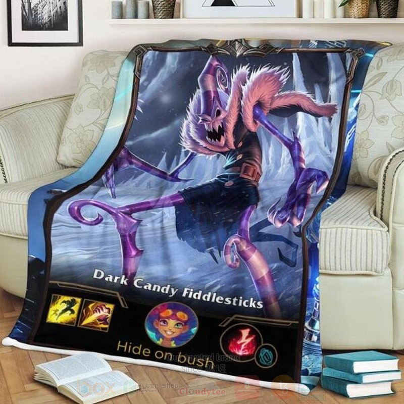 League of Legends Fiddlesticks Custom Name Sherpa Blanket 1