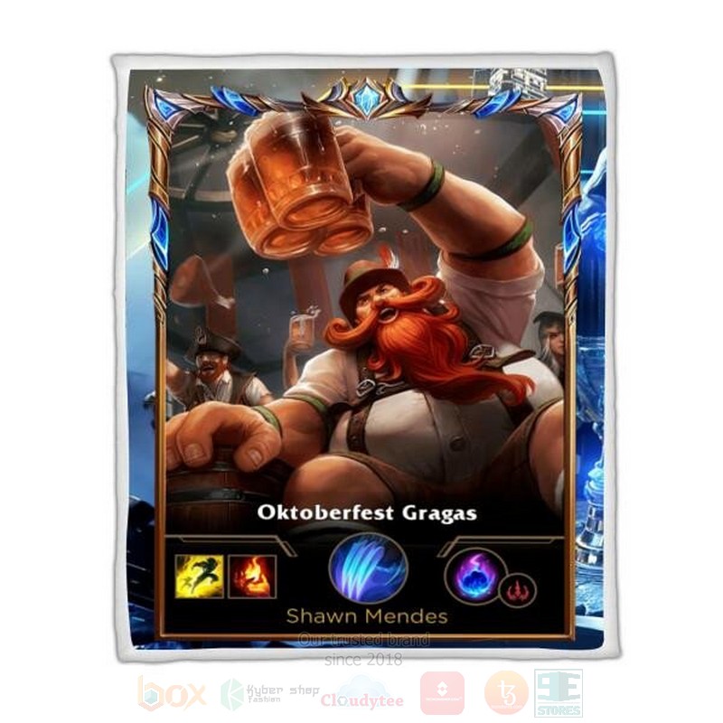 League of Legends Gragas Custom Name Sherpa Blanket