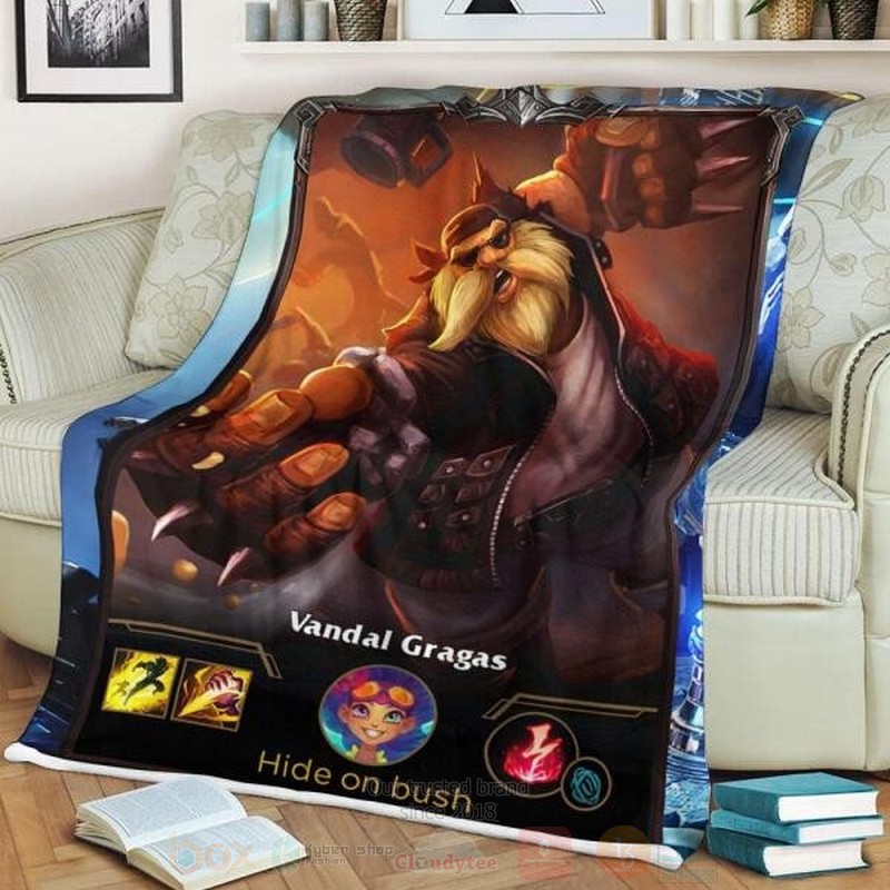 League of Legends Gragas Custom Name Sherpa Blanket 1