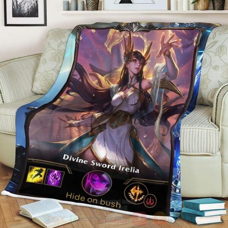League of Legends Irelia Custom Name Sherpa Blanket 1