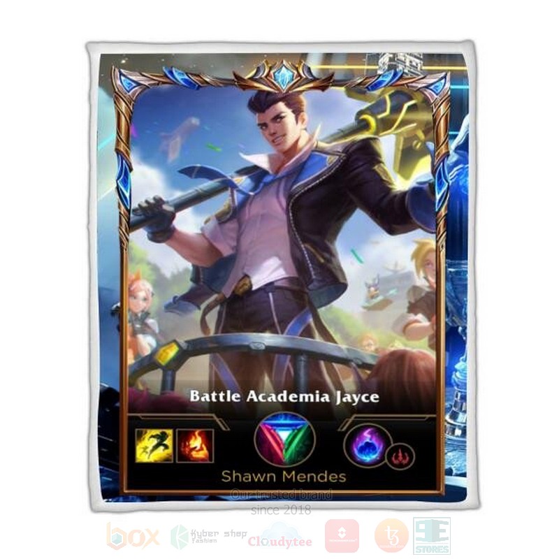 League of Legends Jayce Custom Name Sherpa Blanket