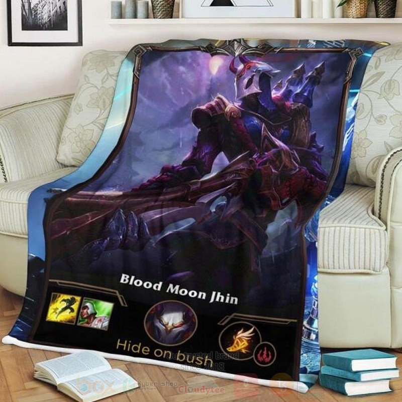 League of Legends Jhin Custom Name Sherpa Blanket 1