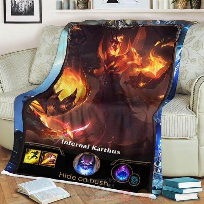League of Legends Kathurs Custom Name Sherpa Blanket 1