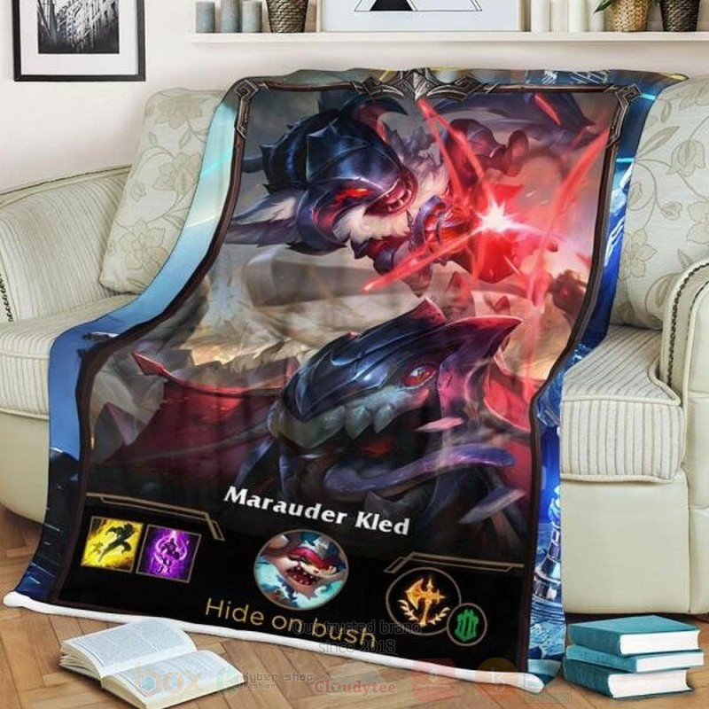 League of Legends Kled Custom Name Sherpa Blanket 1
