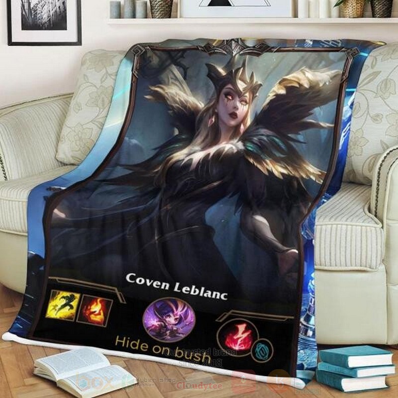 League of Legends Leblanc Custom Name Sherpa Blanket 1