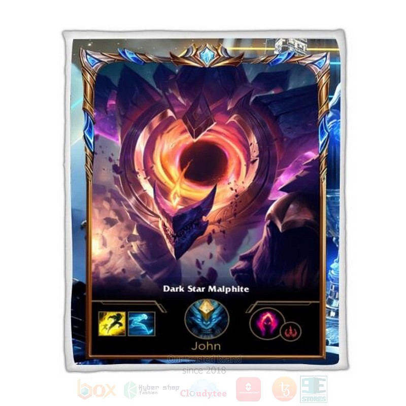 League of Legends Malphite Custom Name Sherpa Blanket