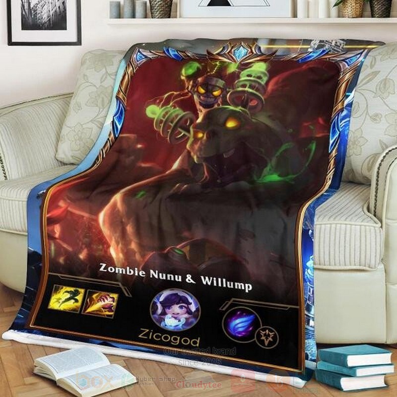 League of Legends Nunu Custom Name Sherpa Blanket 1