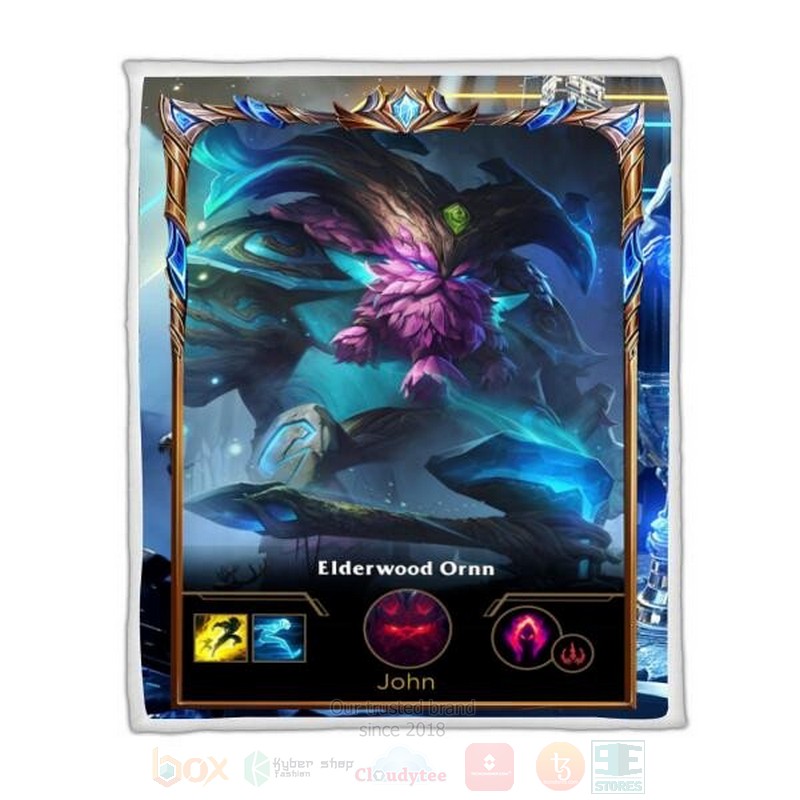 League of Legends Ornn Custom Name Sherpa Blanket