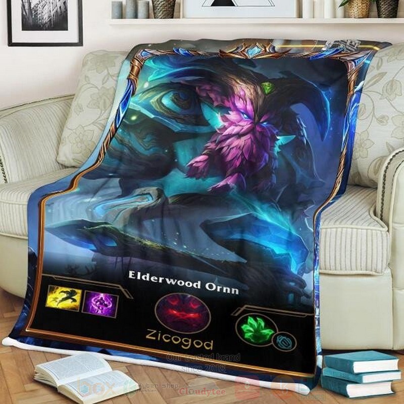 League of Legends Ornn Custom Name Sherpa Blanket 1