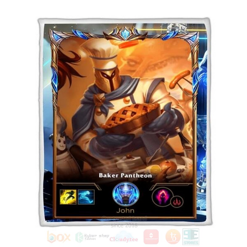 League of Legends Pantheon Custom Name Sherpa Blanket