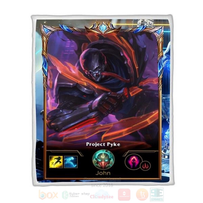 League of Legends Pyke Custom Name Sherpa Blanket
