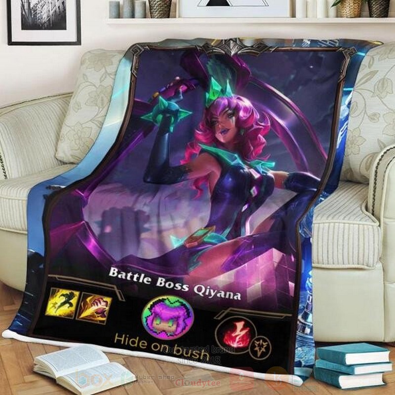 League of Legends Qiyana Custom Name Sherpa Blanket 1