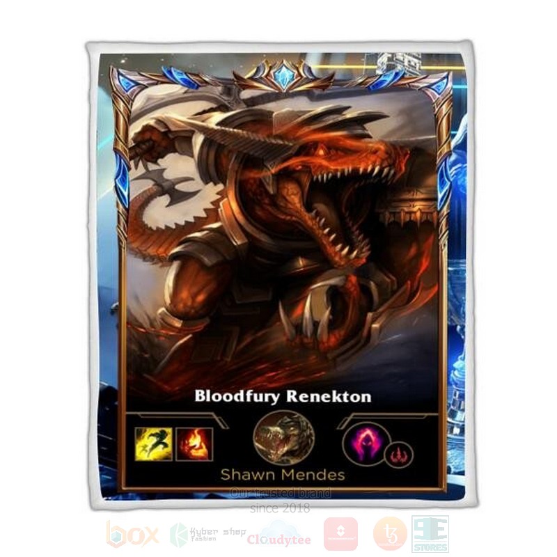 League of Legends Renekton Custom Name Sherpa Blanket