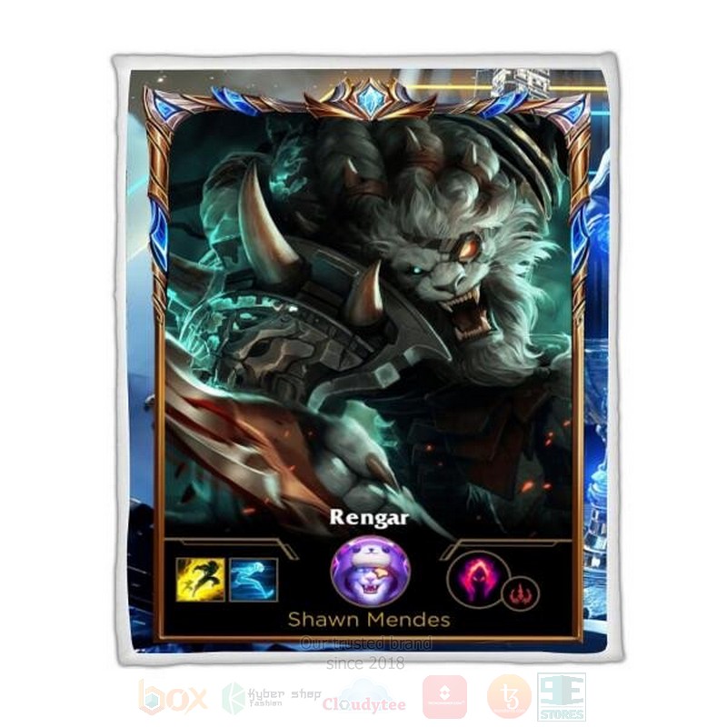 League of Legends Rengar Custom Name Sherpa Blanket