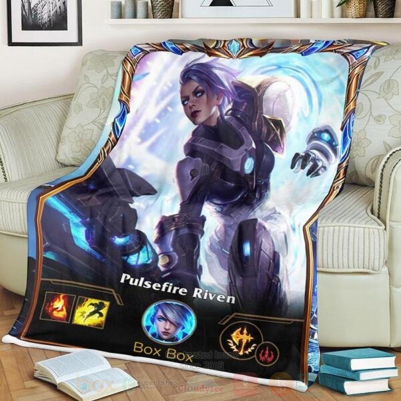 League of Legends Riven Custom Name Sherpa Blanket 1