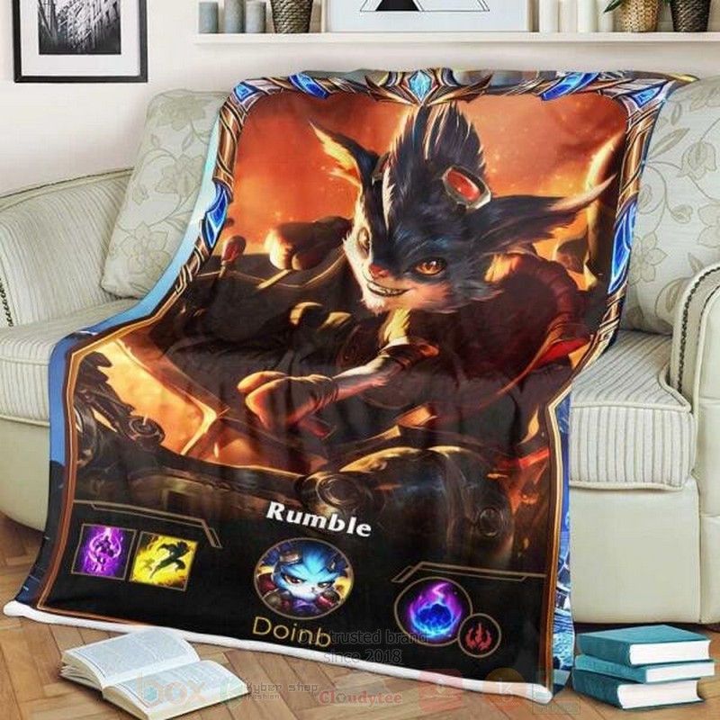 League of Legends Rumble Custom Name Sherpa Blanket 1