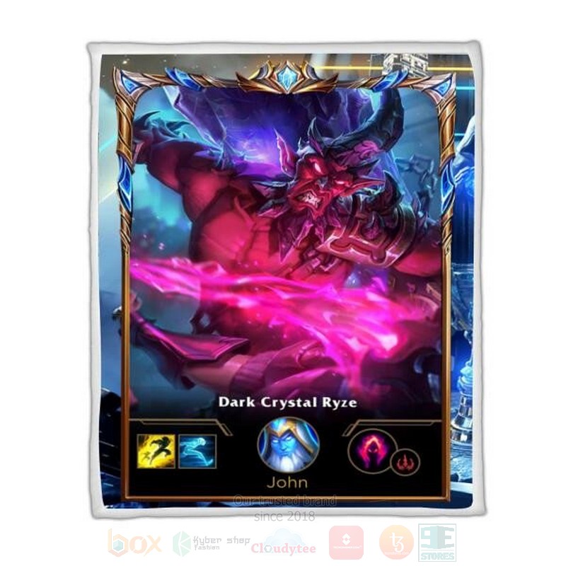 League of Legends Ryze Custom Name Sherpa Blanket
