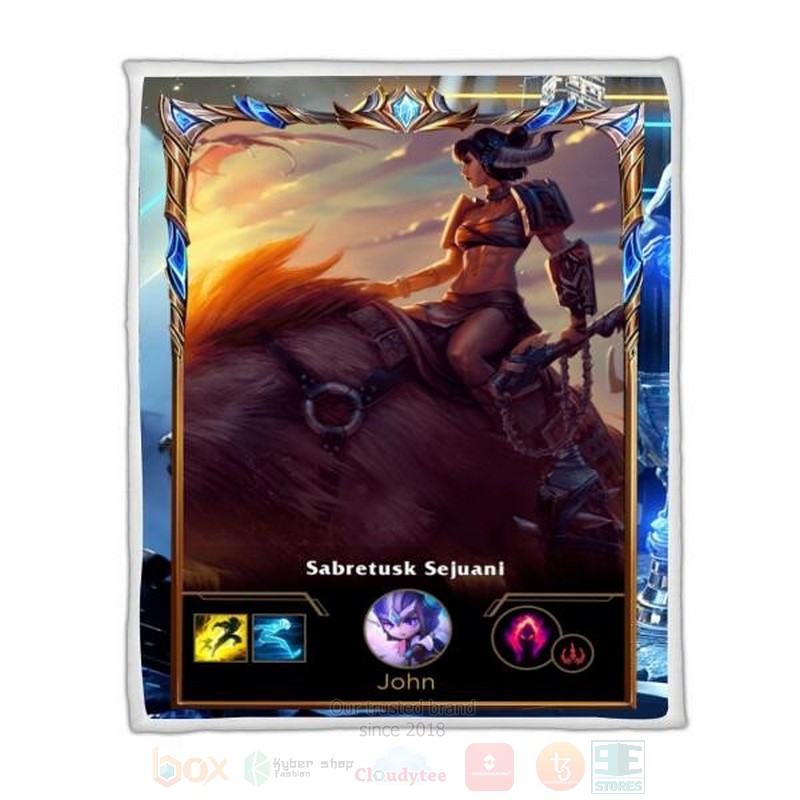 League of Legends Sejuani Custom Name Sherpa Blanket