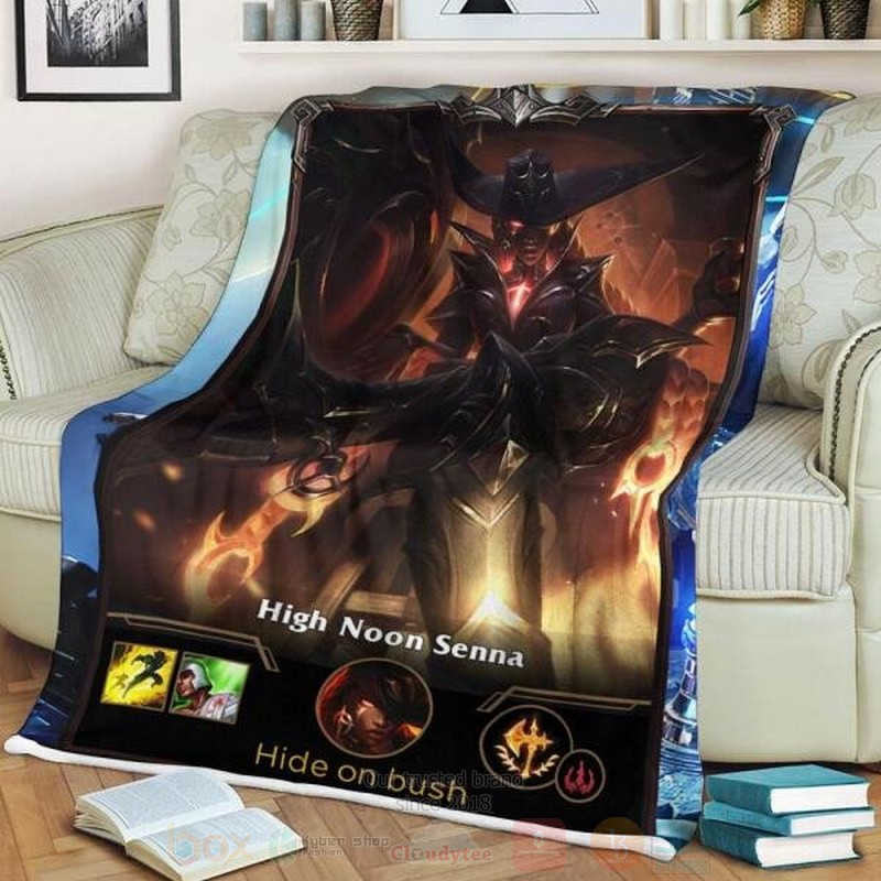 League of Legends Senna Custom Name Sherpa Blanket 1