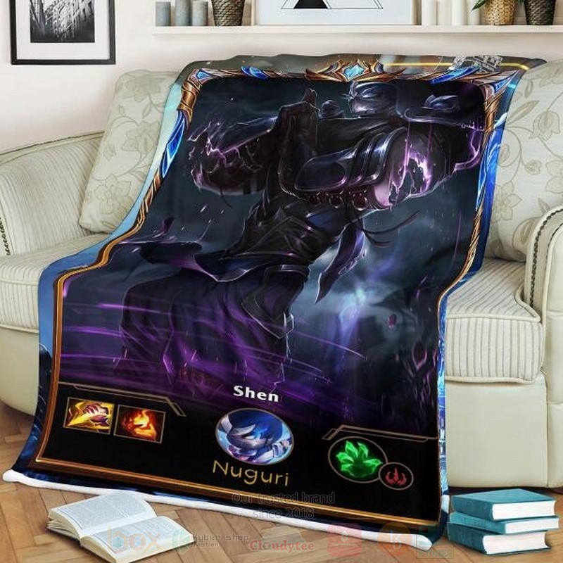 League of Legends Shen Custom Name Sherpa Blanket 1