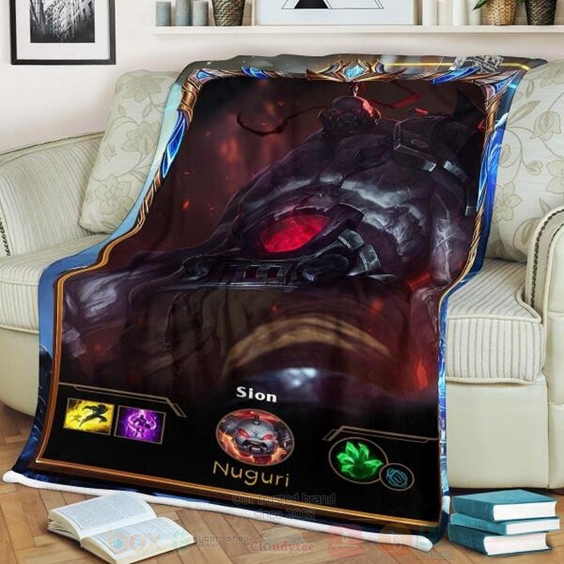 League of Legends Sion Custom Name Sherpa Blanket 1
