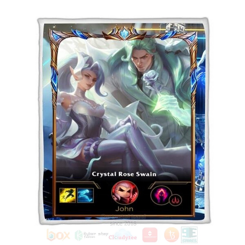 League of Legends Swain Custom Name Sherpa Blanket