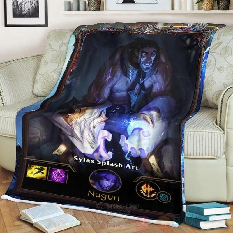 League of Legends Sylas Custom Name Sherpa Blanket 1